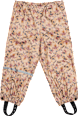 Regenhose mit Blumen-Muster, braun & rosa, Gr. 98/104 Mikk-Line