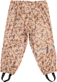 Regenhose mit Blumen-Muster, braun & rosa, Gr. 122/128 Mikk-Line