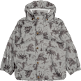 Regenjacke mit Waldtier-Muster, grau, Gr. 122/128 Mikk-Line