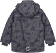 Schneejacke mit Fleece-Futter & Wald-Muster, grau, Gr. 122/128 Mikk-Line