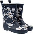 Gummistiefel mit Blumen-Muster, blau, Gr. 22/23 Mikk-Line