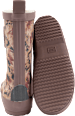 Gummistiefel mit Blumen-Muster, braun & rosa, Gr. 26/27 Mikk-Line