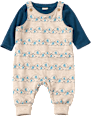 Set mit Langarmshirt & Strampler, beige + blau, Gr. 68 ALANA