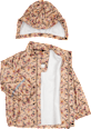 Regenjacke mit Blumen-Muster, braun & rosa, Gr. 122/128 Mikk-Line