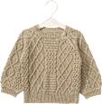 Pullover mit Strick-Muster, braun, Gr. 68 ALANA