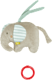 Spieluhr Elefant, blau & grau fehn