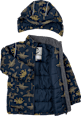 Winterjacke mit Dino-Muster, blau, Gr. 98/104 Mikk-Line