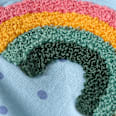 Sweatshirt mit Regenbogen-Applikation, blau, Gr. 110 ALANA