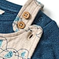 Set mit Langarmshirt & Strampler, beige + blau, Gr. 68 ALANA