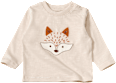 Langarmshirt mit Fuchs-Applikation, beige, Gr. 74 ALANA