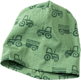 Mütze mit Traktor-Muster, grün, Gr. 52/53 ALANA