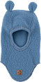 Schlupfmütze mit Merinowolle & Ohren, blau, Gr. 74/80 Mikk-Line