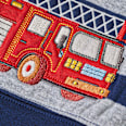 Sweatshirt mit Feuerwehrauto-Applikation, blau, Gr. 104 ALANA
