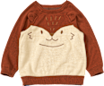 Pullover aus Strick mit 3D-Fuchsohren-Applikation, braun, Gr. 104 ALANA