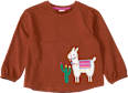 Langarmshirt mit Alpaka-Motiv, braun, Gr. 98 ALANA