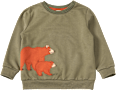 Sweatshirt mit Bären-Applikation, grün & braun, Gr. 104 ALANA