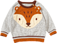 Pullover aus Strick mit 3D-Applikation, grau, Gr. 74 ALANA