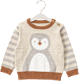 Pullover mit Pinguin-Motiv, beige & grau, Gr. 80 ALANA