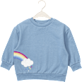 Sweatshirt mit Regenbogen-Motiv, blau, Gr. 92 ALANA