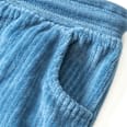 Jogginghose aus Velours & mit Ripp-Struktur, blau, Gr. 80 ALANA