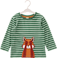Langarmshirt mit 3D-Fuchs-Applikation, grün, Gr. 98 ALANA