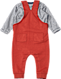 Set mit Latzhose mit Fuchs-Motiv & Langarmshirt, braun, Gr. 80 ALANA