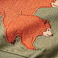 Sweatshirt mit Bären-Applikation, grün & braun, Gr. 98 ALANA