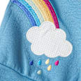Sweatshirt mit Regenbogen-Motiv, blau, Gr. 104 ALANA