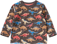 Langarmshirt Pro Climate mit Dino-Muster, grau, Gr. 92 ALANA