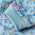 Sweatshirt mit Blumen-Muster, blau, Gr. 92 ALANA