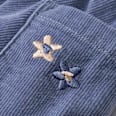 Rock aus Cord mit Blumen-Stickerei, blau, Gr. 104 ALANA