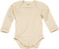 Body Langarm aus Bio-Wolle und Seide, natur, Gr. 50/56 ALANA