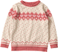 Pullover aus Strick mit Norweger-Muster, beige, Gr. 128 ALANA