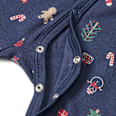 Schlafanzug mit Weihnachts-Muster, blau, Gr. 74/80 ALANA