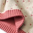 Loop Schal mit Herz-Muster, rosa & beige ALANA