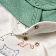 Bodys Langarm mit Waldtier-Muster, beige + grün, Gr. 74/80 ALANA