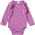 Langarmbody mit Ripp-Struktur, lila, Gr. 74/80 ALANA