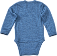 Wickelbody aus Bio-Wolle und Seide, blau, Gr. 74/80 ALANA