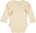 Body Langarm aus Bio-Wolle und Seide, natur, Gr. 62/68 ALANA
