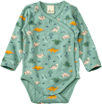 Wickelbody mit Dino-Muster, grün, Gr. 62/68 ALANA