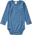 Body Langarm mit Waffel-Struktur, blau, Gr. 74/80 ALANA