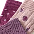 Socken mit Blumen- & Punkte-Muster, rosa + lila, Gr. 23/26 ALANA