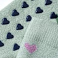 ABS Socken mit Herz-Muster, grün, Gr. 19/22 ALANA