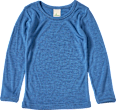 Unterhemd Langarm aus Bio-Wolle und Seide, blau, Gr. 122/128 ALANA