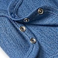 Wickelbody aus Bio-Wolle und Seide, blau, Gr. 74/80 ALANA