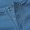 Body Langarm mit Waffel-Struktur, blau, Gr. 86/92 ALANA