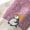 Stoppersocken mit Pinguin-Motiv, beige & rosa, Gr. 23/24 ALANA