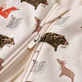 Schlafsack 2 TOG mit Waldtier-Muster, beige, 70 cm ALANA