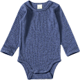 Langarmbody mit Ripp-Struktur, blau, Gr. 98/104 ALANA
