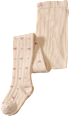 Strumpfhose mit Ripp-Struktur & Herz-Muster, beige, Gr. 110/116 ALANA